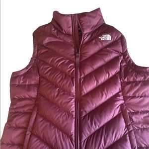 NorthFace vest, burgundy.